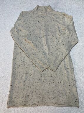 Studio 19 Speckled Knit Sweater Dress Mock Neck Size Large